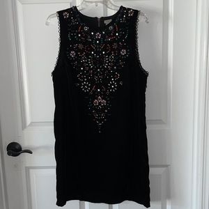 Urban Outfitters Ecoté L Velvet & Beaded Dress